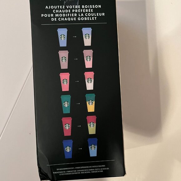 Starbuks Reusable Hot Cups (6 Color Change Cups - 16 fl. oz) (NEW in box) (h/x) - Picture 9 of 16